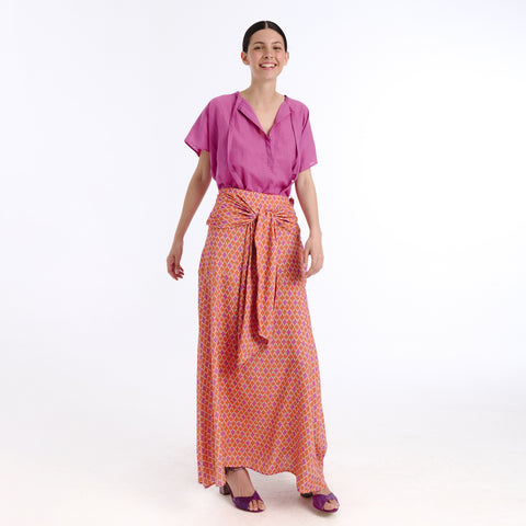 Ivy pink plains blouse