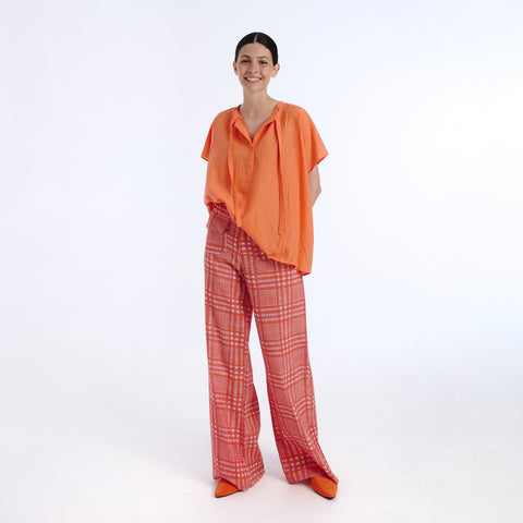 Ivy orange plains blouse