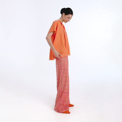 Ivy orange plains blouse