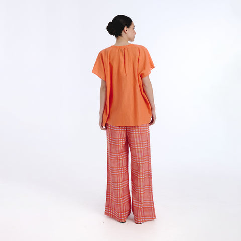 Ivy orange plains blouse