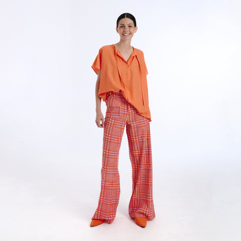 Ivy orange plains blouse