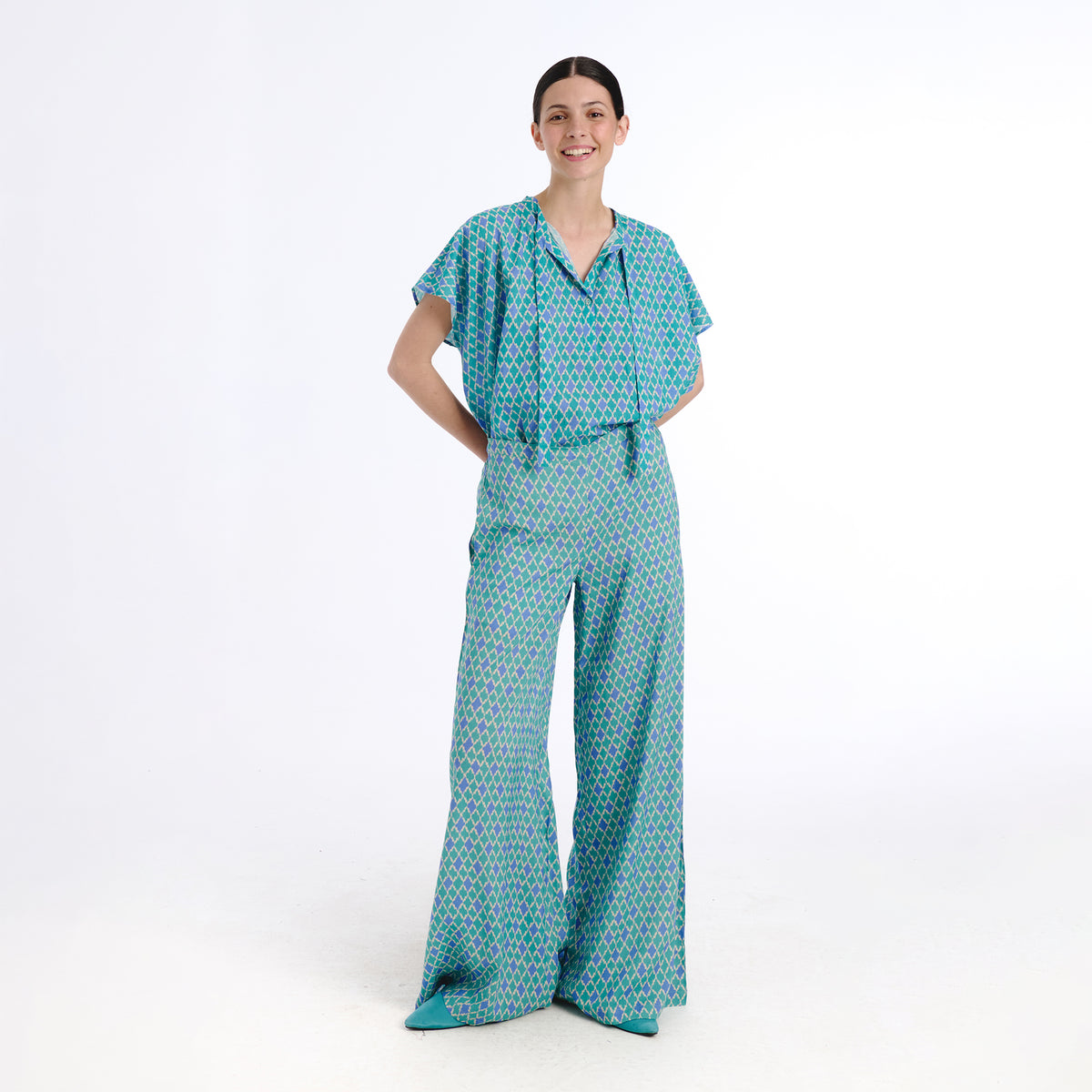 Ivy blue mirza blouse