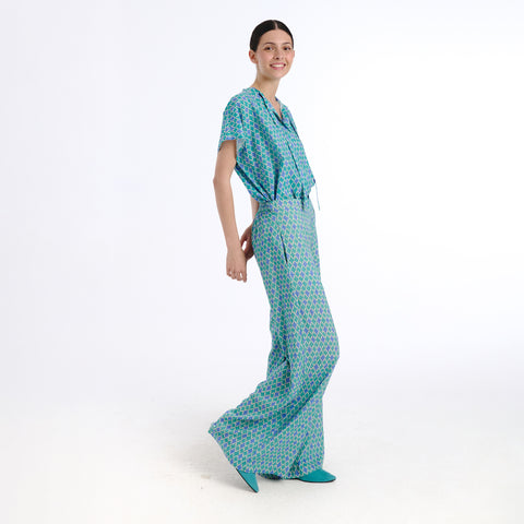 Ivy blue mirza blouse