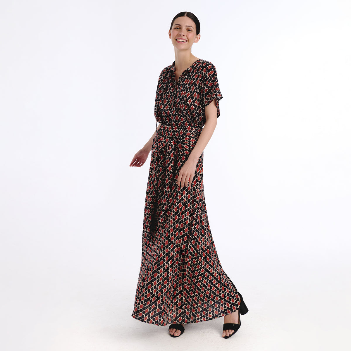 Sora black mirza skirt