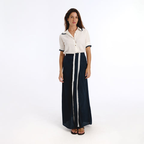 Greta black plains skirt