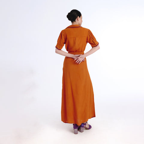 Jada orange plains blouse