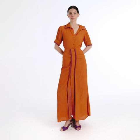 Jada orange plains blouse
