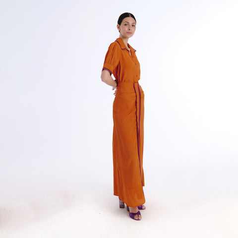 Jada orange plains blouse