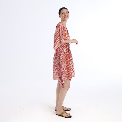 Juna pink batik kaftan