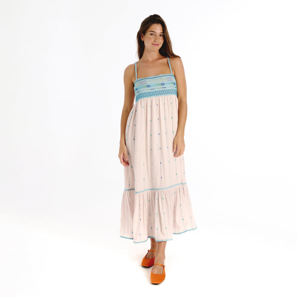 Junira blue islip dress
