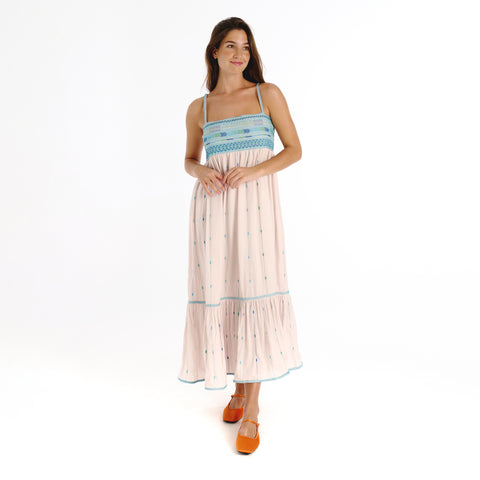 Junira blue islip dress