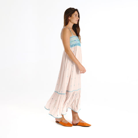 Junira blue islip dress