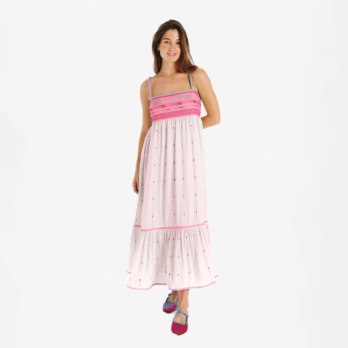 Junira pink islip dress
