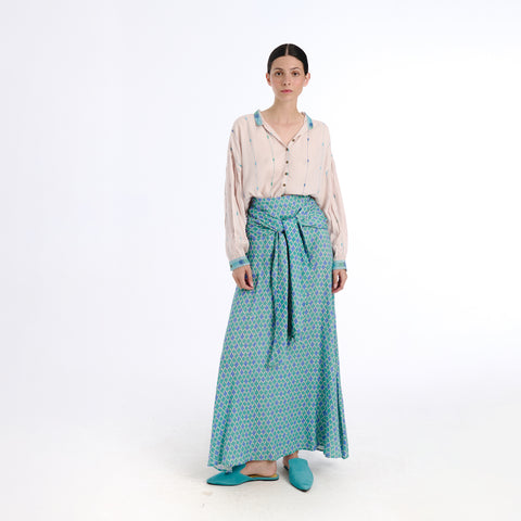 Laza blue islip blouse