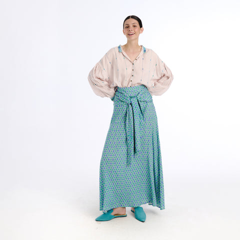 Sora blue mirza skirt