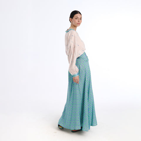 Laza blue islip blouse