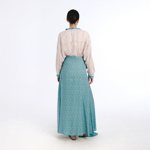 Laza blue islip blouse