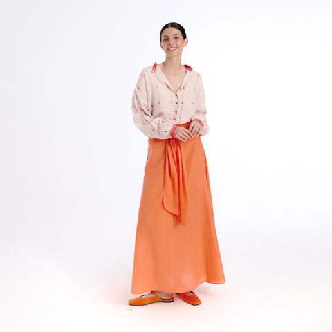 Laza pink islip blouse