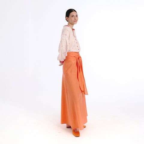 Sora orange plains skirt