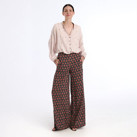 Laza brown islip blouse