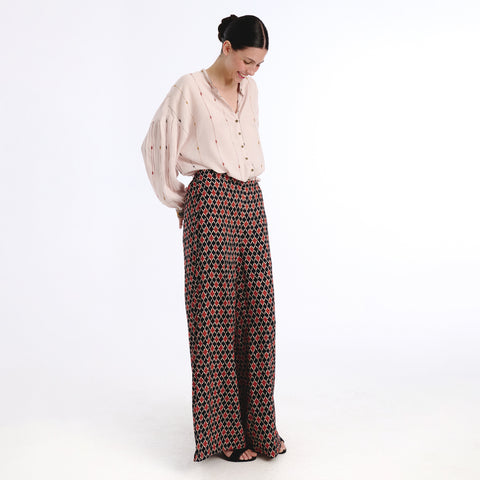 Laza brown islip blouse