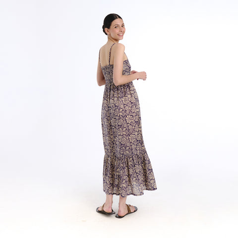 Lola brown old flower dress