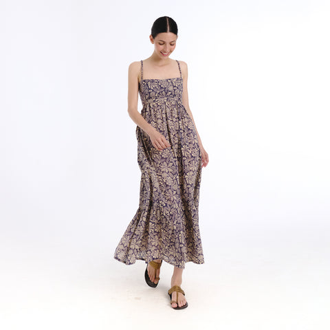 Lola brown old flower dress