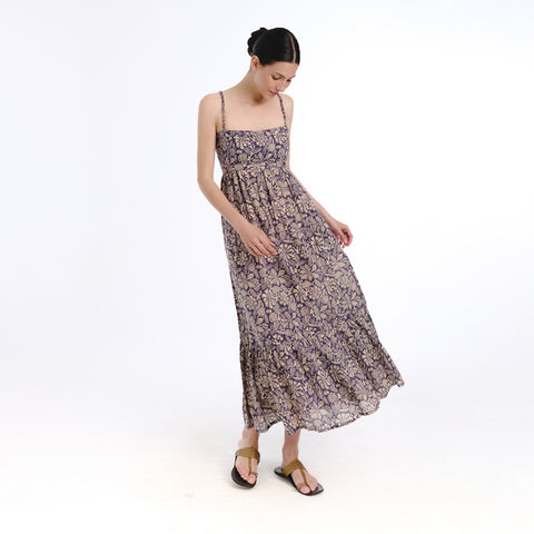 Lola brown old flower dress