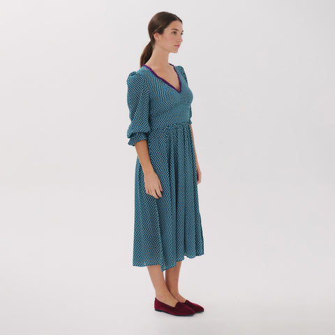 London blue pop dress