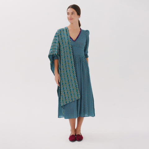 London blue pop dress