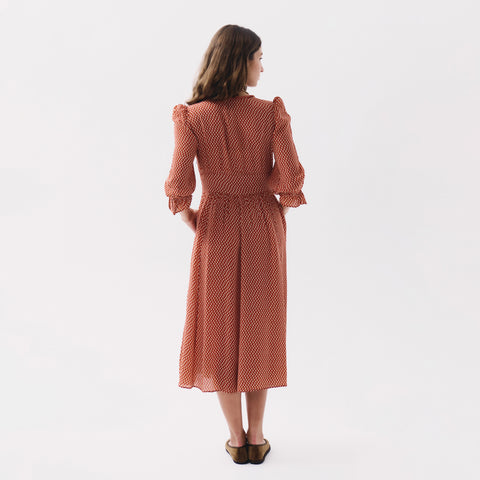 London orange pop dress