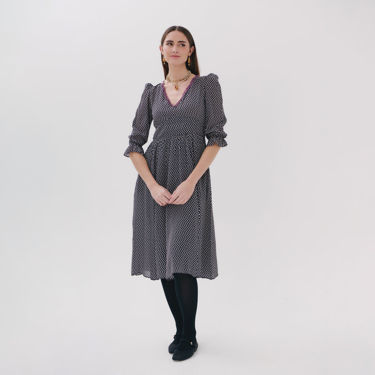 London grey pop dress