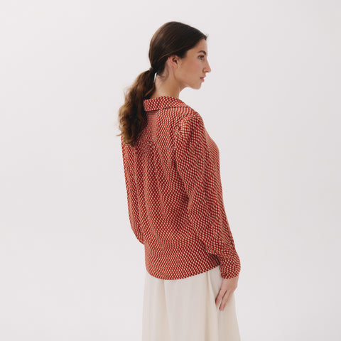 Lotus orange pop blouse