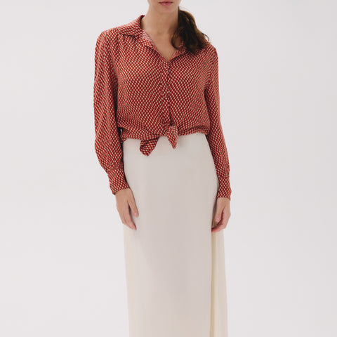 Lotus orange pop blouse