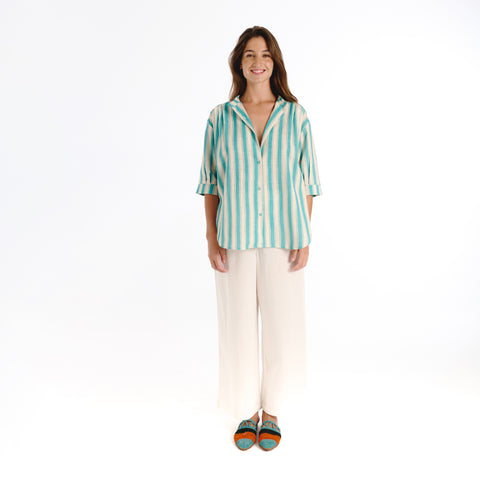 Luno blue hamptons blouse
