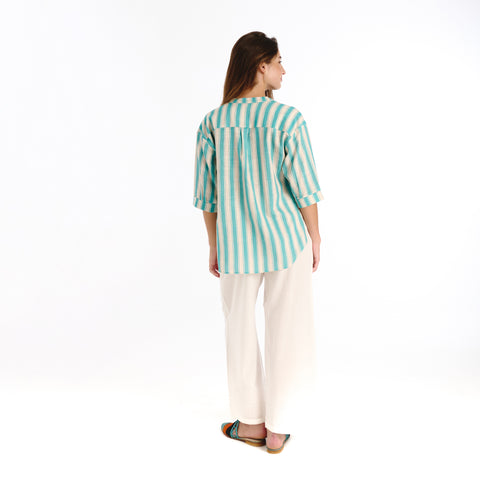Luno blue hamptons blouse