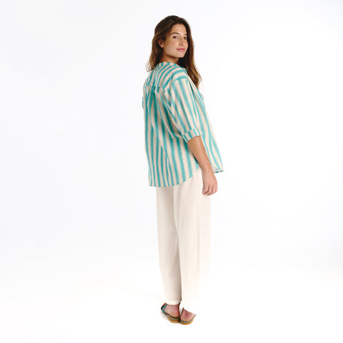 Luno blue hamptons blouse