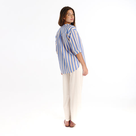 Luno purple hamptons blouse