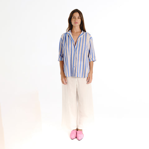Luno purple hamptons blouse