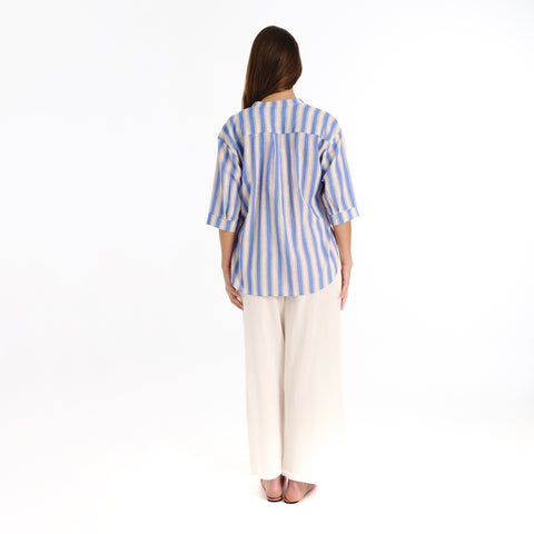 Luno purple hamptons blouse