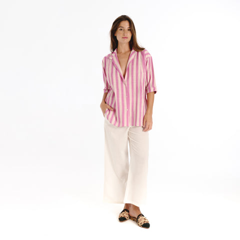 Luno pink hamptons blouse