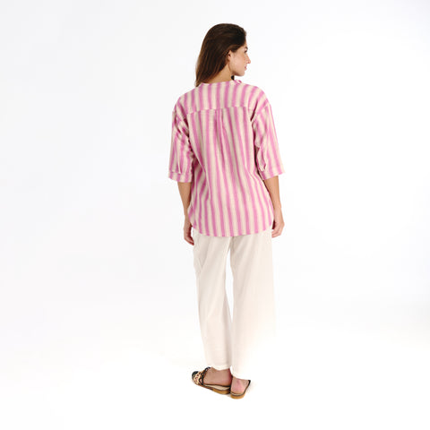 Luno pink hamptons blouse