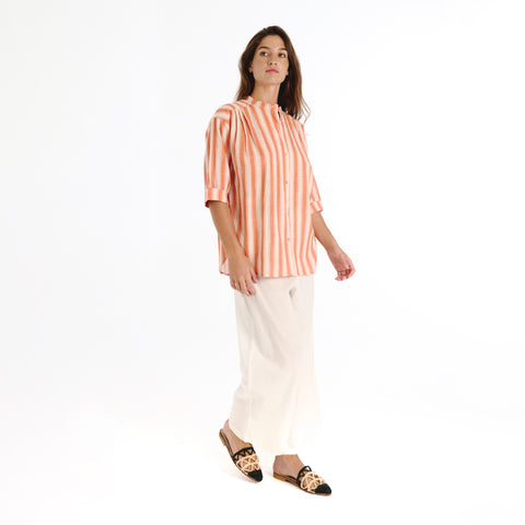 Luno orange hamptons blouse