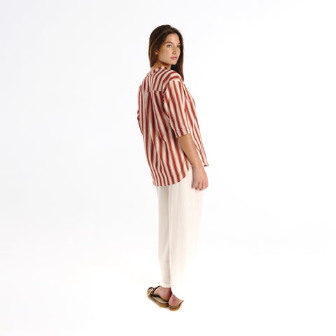 Luno brown hamptons blouse