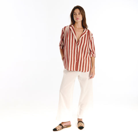 Luno brown hamptons blouse