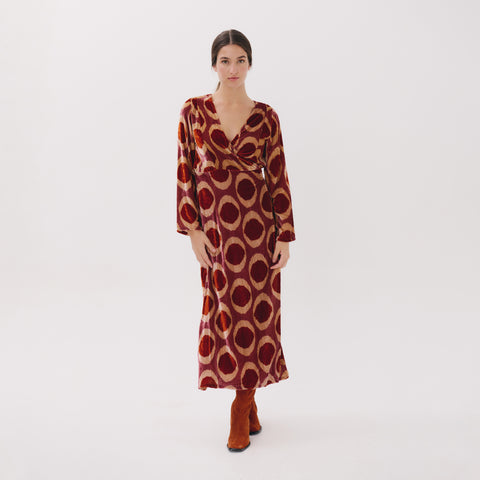 Mafalda red medallion dress