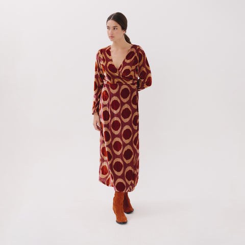 Mafalda red medallion dress