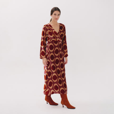 Mafalda red medallion dress