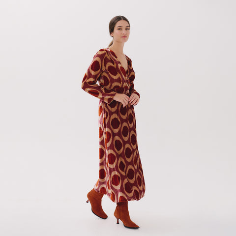 Mafalda red medallion dress