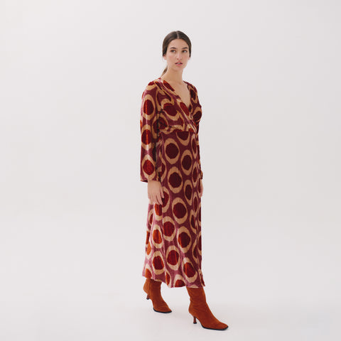 Mafalda red medallion dress